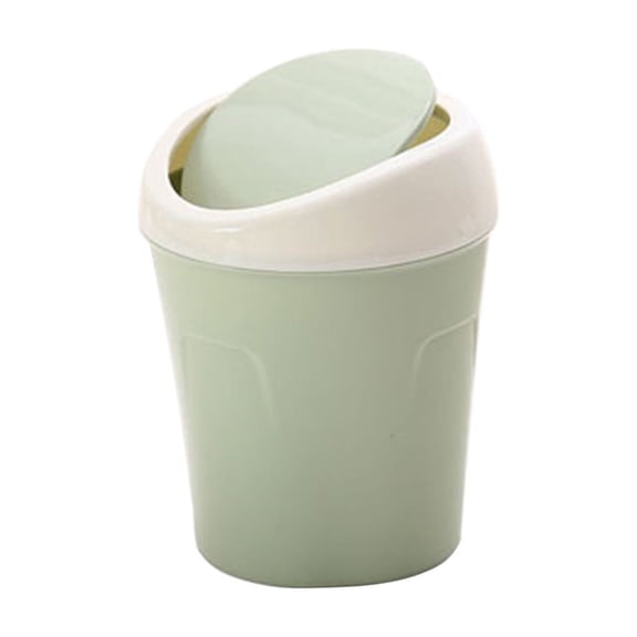 Compact Desktop Trash Can with Push-Open Lid, Cute Waste Bin for Living Room, Car, Home Office Desk, and Dining Area Storage Solution, Ideal for Small Space Organization and Decorative Waste Disposal