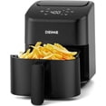 thumbnail image 1 of Compact Digital 3 Qt Air Fryer with Touchscreen, Bake Reheat Roast Functions, Nonstick Dishwasher Safe Basket, Black, 1 of 6