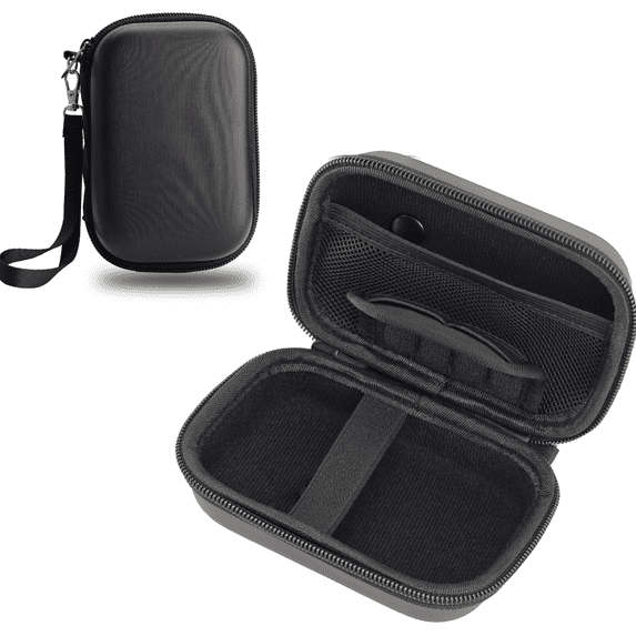 Compact Digital Camera Case, Shockproof EVA Hard Shell Protective Carrying Bag with Wrist Strap, Water Resistant Travel Storage Pouch for Point and Shoot Cameras