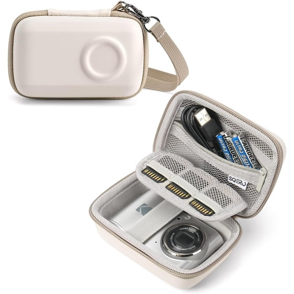 Compact Digital Camera Case with SD Card Storage Lightweight Travel Pouch Compatible with Small Cameras
