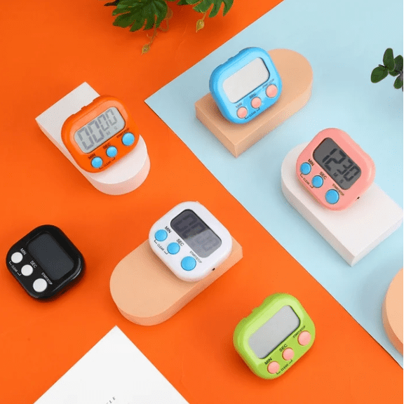 Compact Digital Kitchen Timer, Digital Timer with Big Display Loud Ring, Cooking Timers for Kitchen, Electronic Timer for Cooking, Game, Gym, Break Time, Classroom(Battery Not Included)