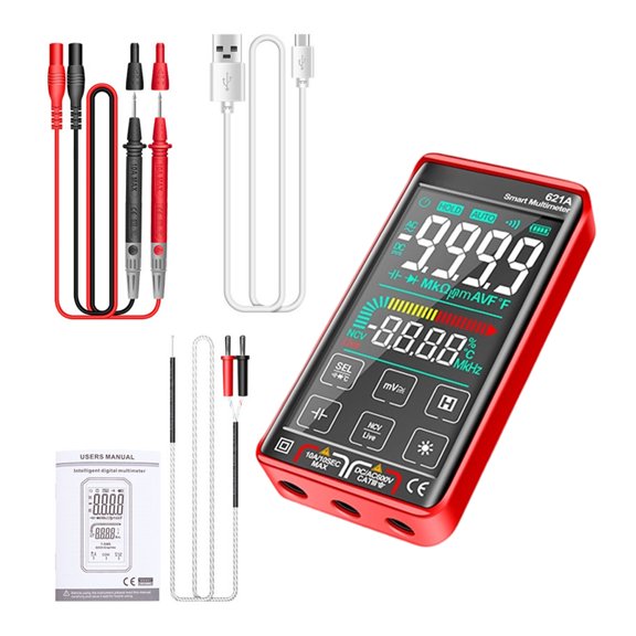 Compact Digital Multimeter Auto Ranges Measuring Device Multifunction Digital Meter Accuracy for Accuracy Readings