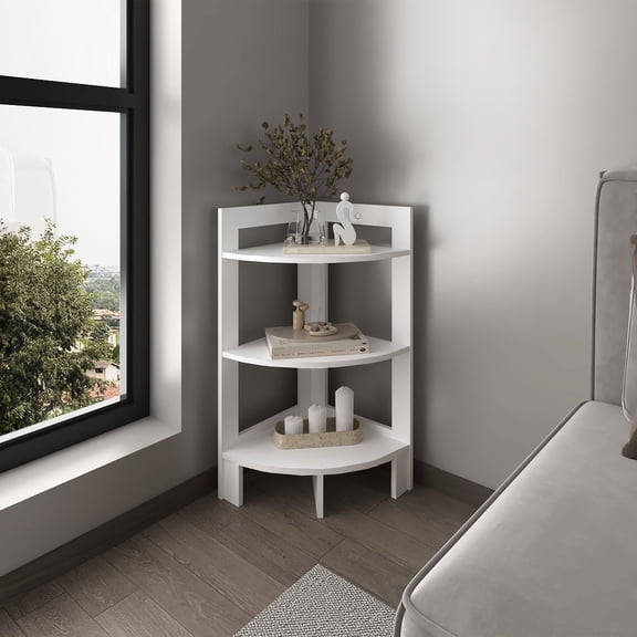 Compact Dimensions - 3 Open Shelves - Any Interior Setting - Safe and Eco - Friendly