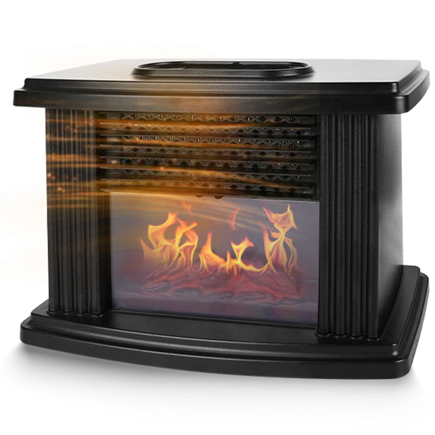 Compact Electric Fireplace Heater, iMounTEK 800W Artificial Flame