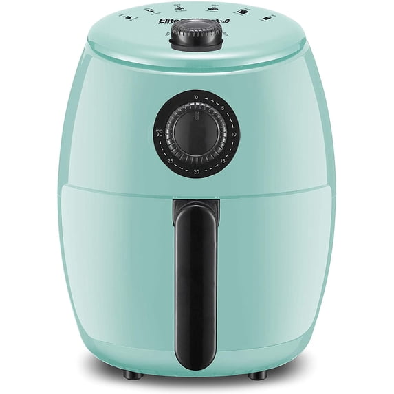 Compact Electric Hot Air Fryer Oil-Less Healthy Cooker with Timer and Temperature Controls 1000W 2.1 Quart Mint