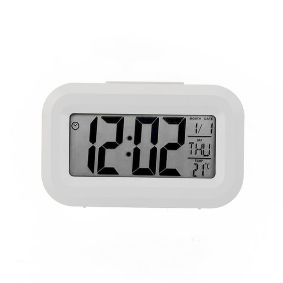 Compact Electronic Alarm Clock with Snooze Mode Perfect for Daily Use at Home or Office Displays Time Date and Temperature