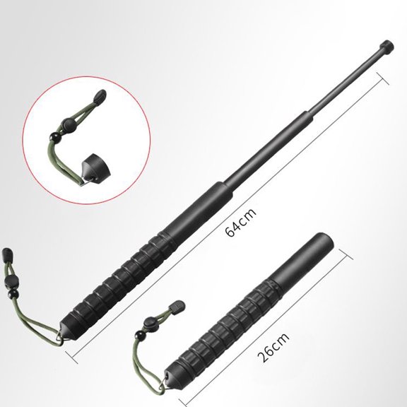 Compact Extendable Retractable Hand Held Pole - 25" Lightweight Collapsible Tool for Outdoor Hiking, Camping, and Backpack Carry