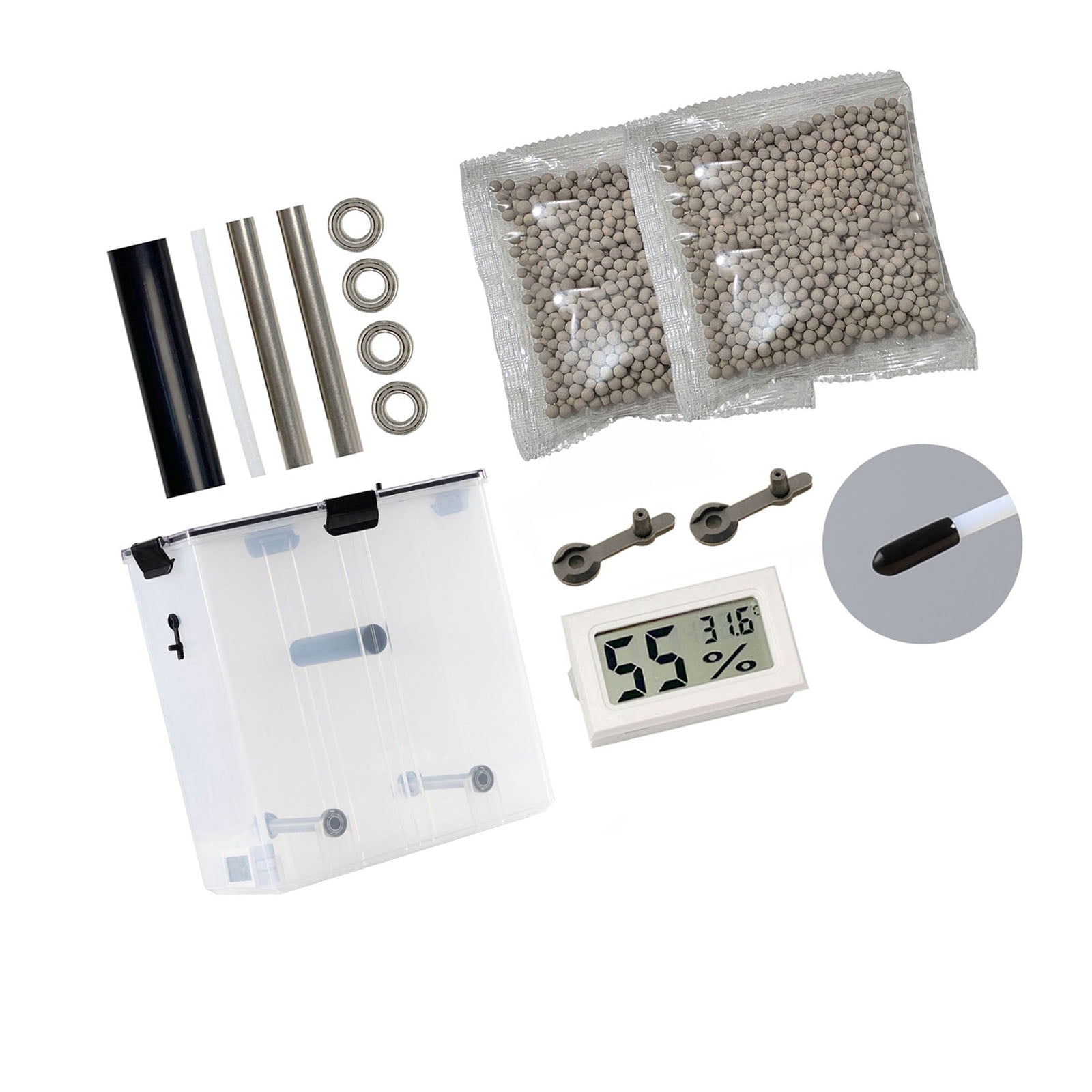Compact Filament Storage Case Featuring Visible Body For Easy Monitoring Of 3D Printing Supply stage