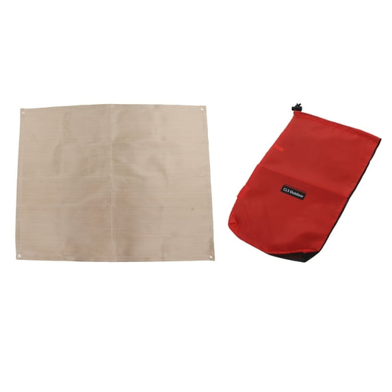 Compact Fireproof Mat for Outdoor Use, 46x44cm - Durable Fiberglass, Foldable, Ideal for Barbecue, Camping, Picnic - Flame Heat Resistant, Versatile Table Protector