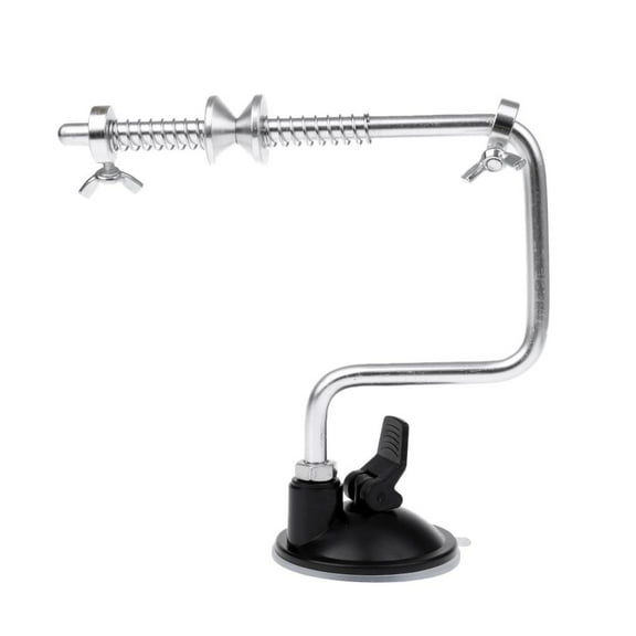 Compact Fishing Line Rewinder Rewinder in Winding Black, as described