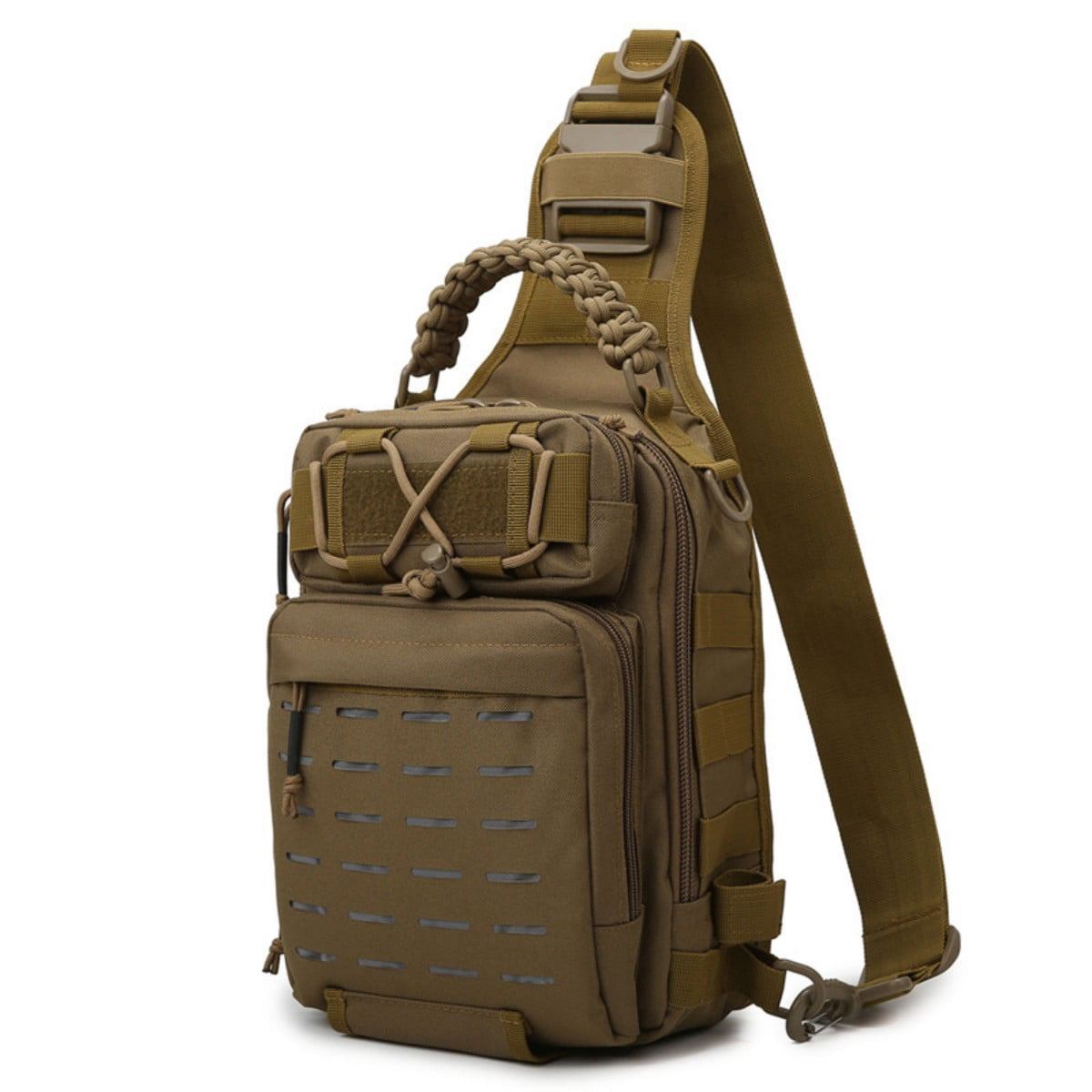 Compact Fishing Tackle Backpack with Rod Holder & Detachable Gear Box - Multi-Carry Outdoor Sport Pack for Men & Women(Brown)