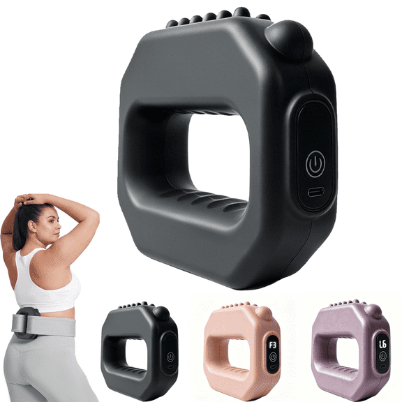 Compact Fitness Ring for Home Gym Use, Ab Machine USB Rechargeable Gear for Abdomen/Arm/Leg, Multifunctional Full-Body Fascia Ring R10, Lightweight, 6 Intensity Levels with Massager Function