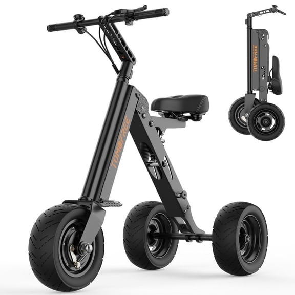 Compact Foldable Mobility Scooter 3 Wheel Electric Scooter for Adults Folding Scooter 36V 7.5Ah Electric Tricycle 15.5Miles Range Light 400W Compact E-Scooter with Reverse Function
