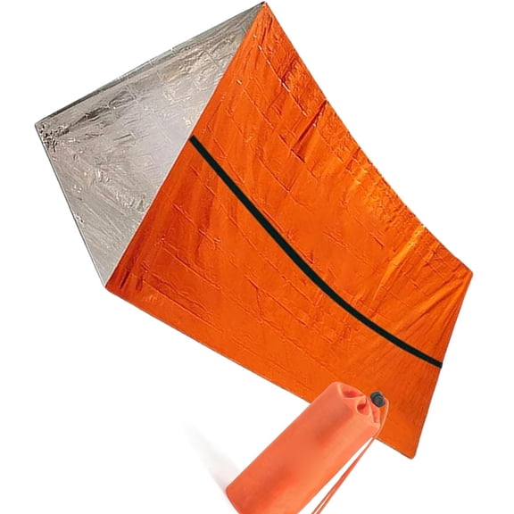 Compact Foldable Reflective Outdoor Tent For Camping Hiking Backpacking With Heat Retention Feature