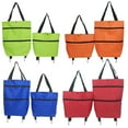 thumbnail image 1 of Compact Foldable Shopping Cart, Telescopic Storage Bag, Modern Sleek Design, Large Capacity Grocery Cart, Lightweight Durable Plastic, Easy Maneuvering Wheels, Foldable for Travel, Outdoor, 1 of 9