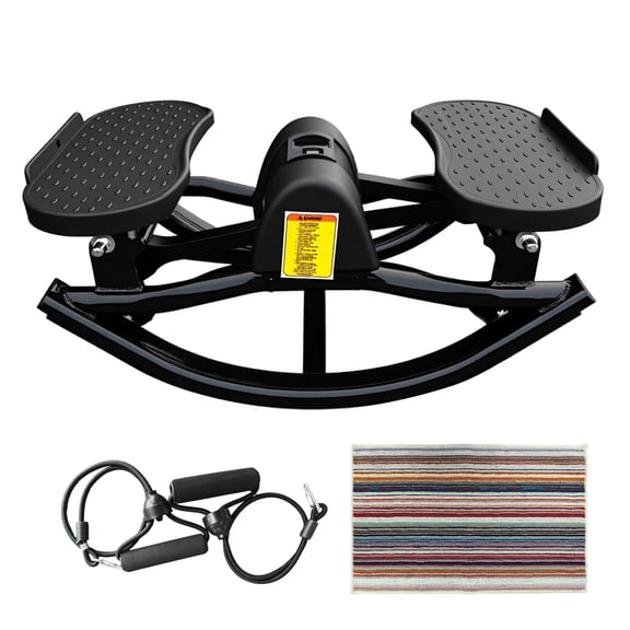Compact Foldable Swing Stepper Machine, Quiet Side Swing Step Trainer with Anti-Slip Pedals, Indoor Home Aerobic Cardio Workout Equipment for Waist, Hip & Leg Shaping