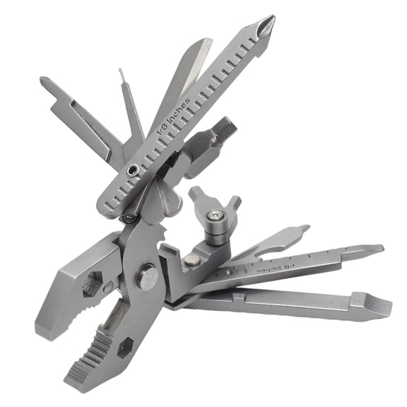 Compact Folding 25 Functions Multiple Tool Crafted From Stainless Steel Including Essential Utilities For Portable Carry And Outdoor Adventures