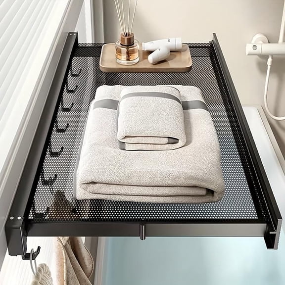 Compact Folding Balcony Drying Rack – Invisible Space-Saving Clothes Hanger for Small Spaces - Long