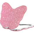 thumbnail image 1 of Compact Folding Makeup Mirror Butterfly/ Heart Shaped Magnifying Mini Vanity Mirror, Portable Travel Makeup Mirror Double-Sided Cute Glitter Cosmetic Mirror for Women Home Office Valentine's Day, 1 of 7