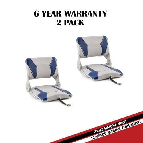Compact Folding Seats 2 Pack Light Gray And Blue