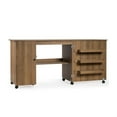 thumbnail image 1 of Compact Folding Sewing Table with Storage and Wheels, 1 of 3