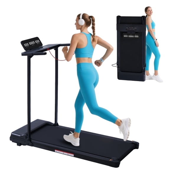 Walking Pad Treadmills for Home Workouts,3.5HP Compact Running Treadmills with Handles, Portable Electric Walking Treadmill with LED Display,0.6-10mph,400lbs