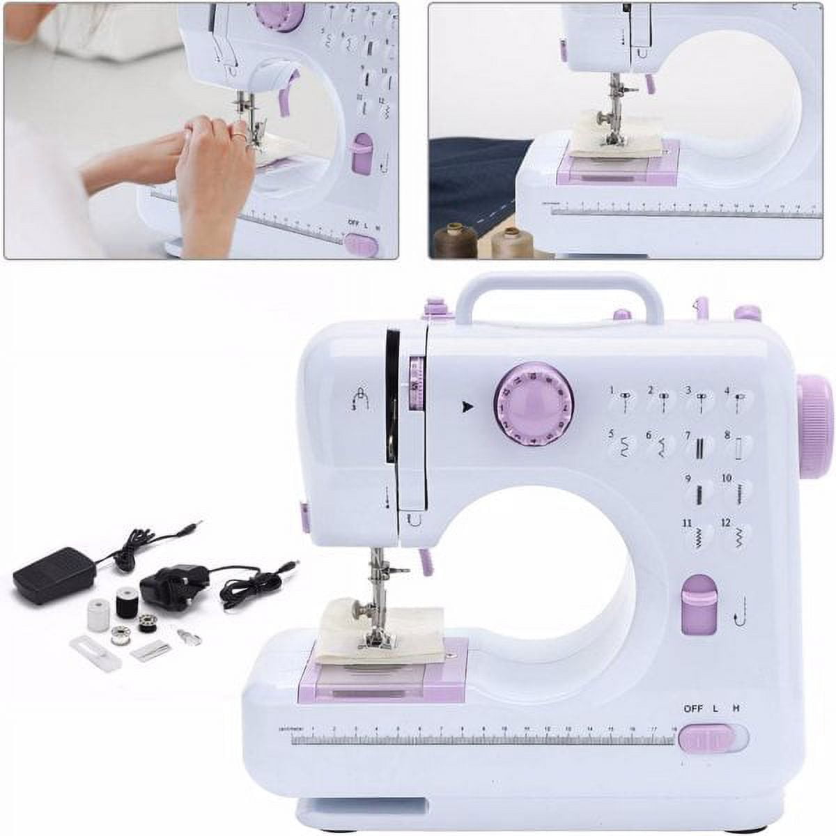 Compact Free-Arm Sewing Machine with 12 Built-in Stitches - Walmart.com