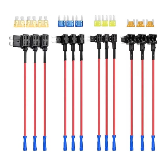 Compact Fuses Tap Connector Set For 12V 24V Systems Ensures Stable Power Supply In Cars Bikes