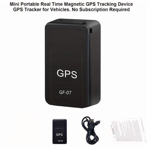 Compact GPS Tracking Device for with No Subscription Costs - Wireless Real-Time Hidden GPS Tracker for Vehicles, Compatible with Smartphone Applications.