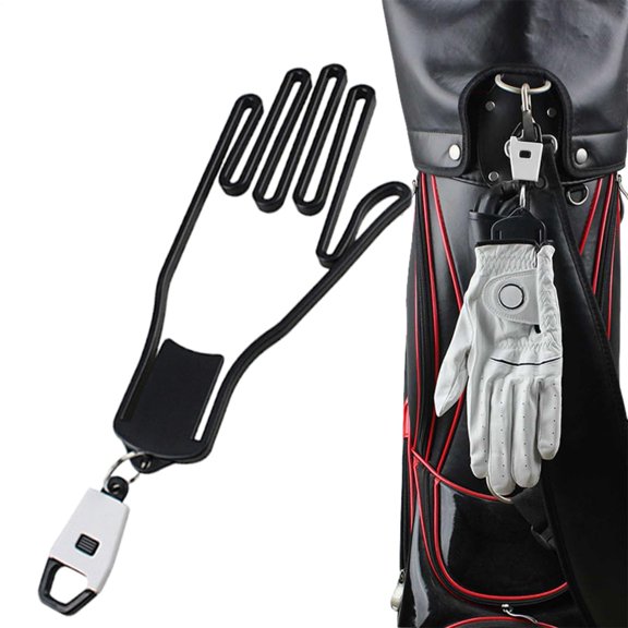 Compact Golf Holder - Glove Drying Rack, Universal Clip with Keychain Attachment, Portable Hook with Mesh Design, Glove Dryer Set, Drying Rack for Indoor Backyard Training