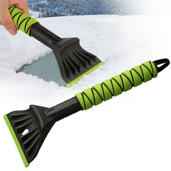 Compact Green Home Snow Shovel, Multi-Functional Car Windshield Cleaner Tool and Scraper, Portable Winter Snow Removal Tool, Glass Scraper for Cars, Electric Ice Scrapper