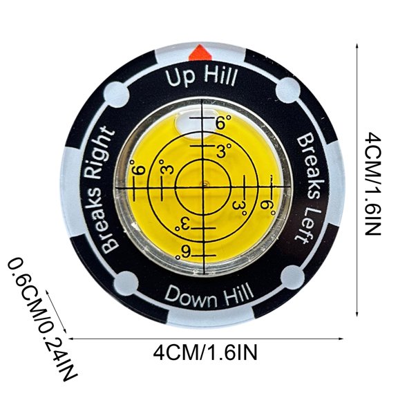 Compact Green Slope Reader with Magnetic Cap Clip, Pocket-Sized Putting Alignment Tool for Reading Breaks on the Course YYUZH