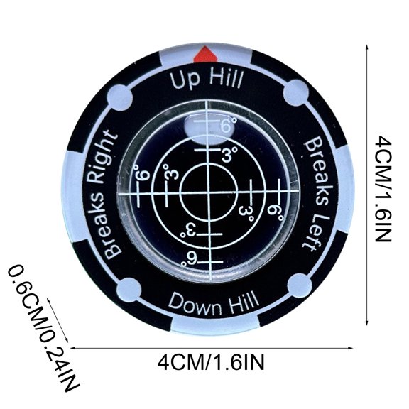 Compact Green Slope Reader with Magnetic Cap Clip, Pocket-Sized Putting Alignment Tool for Reading Breaks on the Course YYUZH