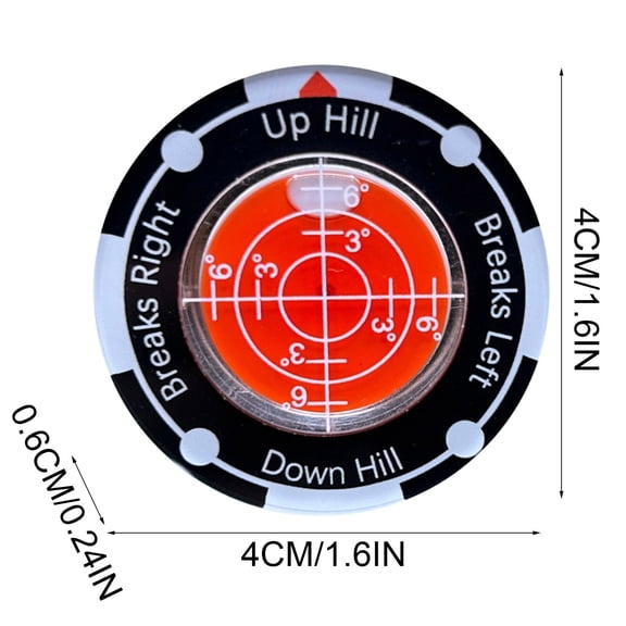 Compact Green Slope Reader with Magnetic Cap Clip, Pocket-Sized Putting Alignment Tool for Reading Breaks on the Course YYUZH