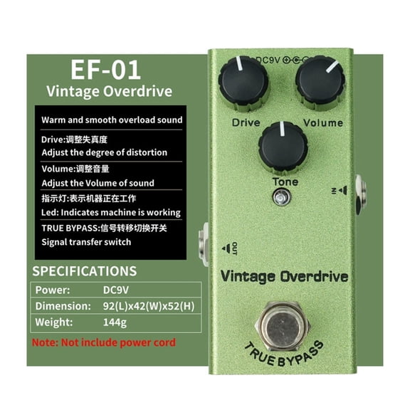 Compact Guitar Effects Processor Single Type 9V Electric Guitar Effect Pedal Musical Instrument Accessories Enduring