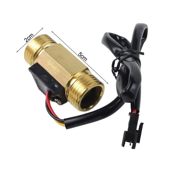 Compact Hall Effect Water Flow Sensor G12 Inch with Brass Construction and Pulse Output for Accurate Liquid Flow Detection in Various Applications