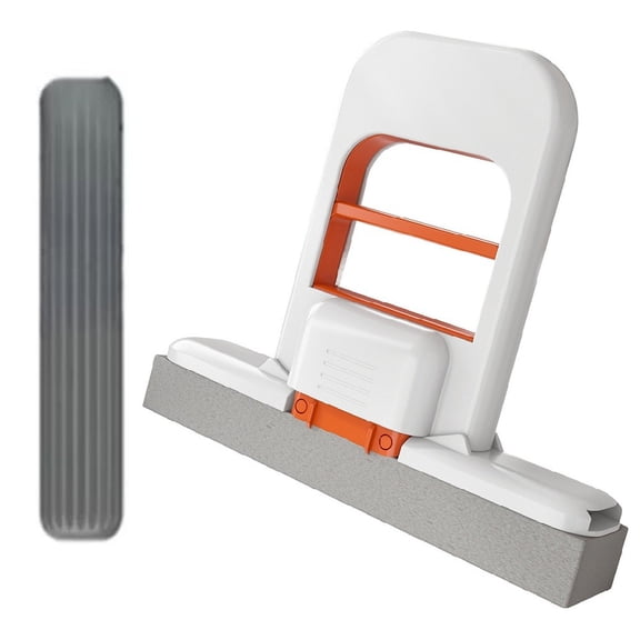 Compact Hand-Held Mop for Mini Cleaning Tasks – ABS Construction, 13x15x3 cm Wet/Dry Dual-Use Sponge Mop for Tables, Offices & Small for Surfaces(mop+sponge head)