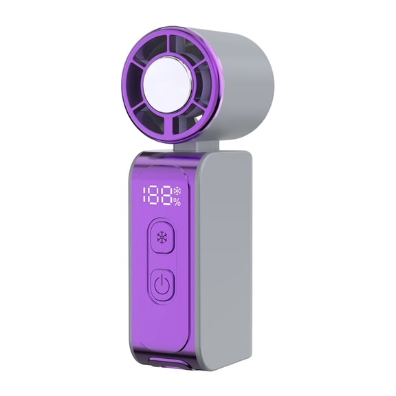 Compact Handheld Fan Smart Portable Mini Design Rechargeable USB Personal Fan Compact Lightweight Ultra-Quiet Comfortable Grip for Sports Gym Workout The Smart Way to Beat Heat Dark Purple