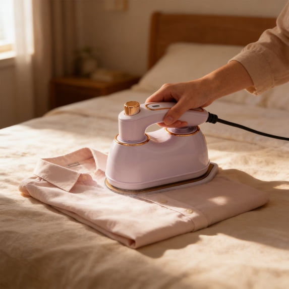Compact Handheld Iron with Wet and Dry Function, Foldable Portable Steam Iron for Various Fabrics and Hanging Clothes, Ergonomic Design for Home Travel and Laundry Care