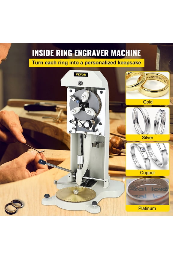 Compact Handheld Ring Engraver Machine for Fine 1.5-2.0mm Text on Inner Band