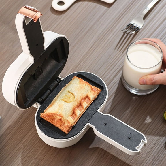 Compact Handheld Sandwich Maker Non-Stick Electric Breakfast Grill Even Heating One-Touch Portable Mini Griddle for Toast Ham Cheese Sandwiches Dorm & Small Kitchen