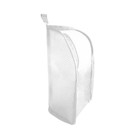 Compact Hanging Toiletry Organizer (White), EVA Waterproof Makeup Brush Cup & Toothbrush Storage Bag, Portable Travel Toiletry Pouch with Hook & Standing Design