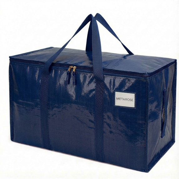 Compact Home Textile Storage Organizer with Handle and Zip Closure for Versatile Use in Closets Attics Dorms Polyester Material Great for Organization and Travel