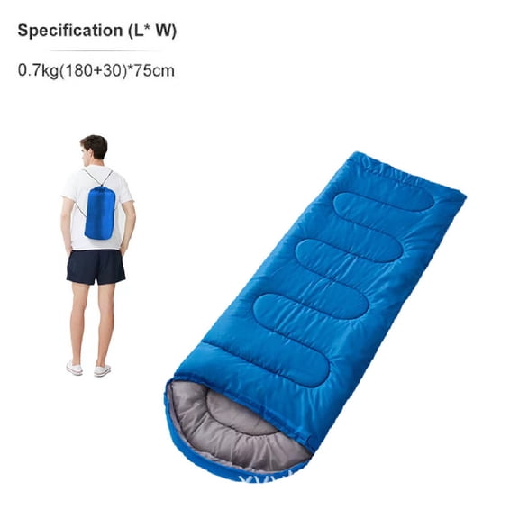 Compact Hooded Sleeping Bag for Travel - 2-in-1 Design as Blanket, 700g, Packable