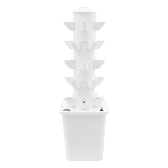 Compact Hydroponic Growing System with 5 Tiers, 25 Planting Spaces, and Efficient Water Circulation for Home Gardening