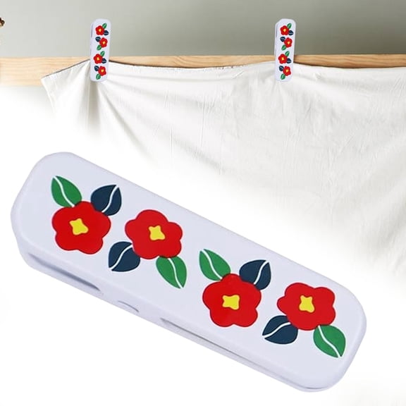 Compact Japanese Hair Clips, Strong Grip Non-Slip Barrettes with Traditional Flower Print, Lightweight Outfit Accessory for Japanese Events, Hidden Updo Styling Tools for Daily , Strong Clamp * 5 Pcs