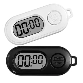 Upgraded Lightweight Keychain Timer, Shockproof ABS Large LCD for Kitchen Sports Training Outdoor Tracking