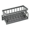 thumbnail image 1 of Compact Kitchen Sink Sponge Holder Rack | Plastic Sponge Stand Organizer with Drainage | 9.06x4.21x3.7in for Bathroom & Prep Room in White, Black, Gray, 1 of 6