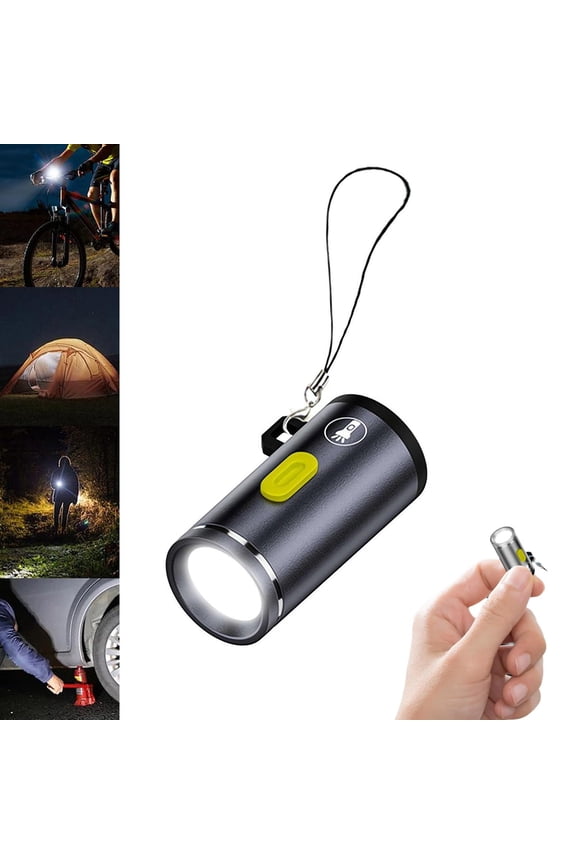 Compact LED Keychain Flashlight for Outdoor Camping - High-Performance Mini Key Ring Light for Emergencies and Everyday Use