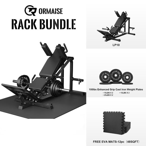 Compact Leg Press Machine with 900lb Capacity, Leg Sled and Hack Squat Machine Combo
